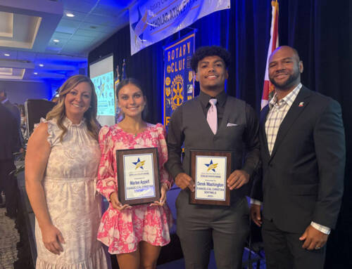 Derek Washington and Marlee Appell receive Rotary Club Scholarships
