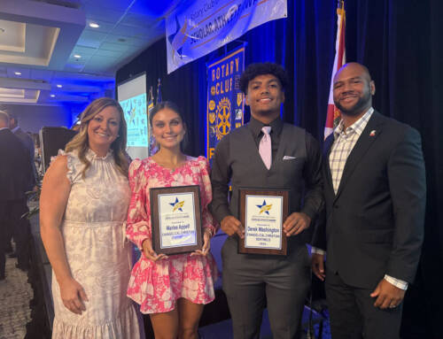 Derek Washington and Marlee Appell receive Rotary Club Scholarship Awards
